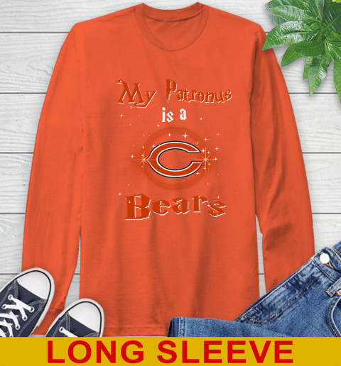 NFL Football Harry Potter My Patronus Is A Chicago Bears Long Sleeve T-Shirt 4