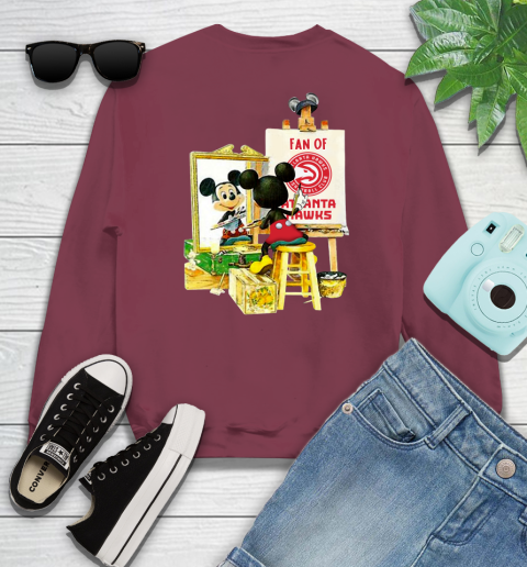NBA Basketball Atlanta Hawks Mickey Drawing Shirt 29