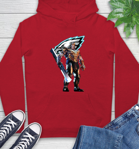 NFL Thanos Gauntlet Avengers Endgame Football Philadelphia Eagles Hoodie 10
