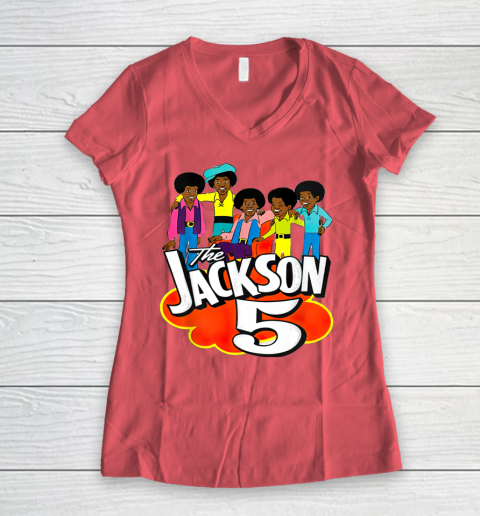 The Jackson 5 Women's V-Neck T-Shirt 4