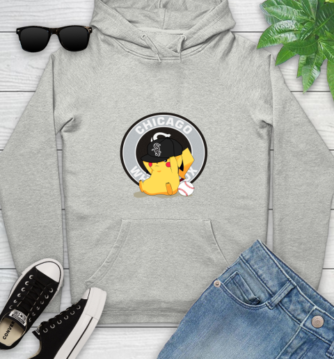 MLB Pikachu Baseball Sports Chicago White Sox Youth Hoodie