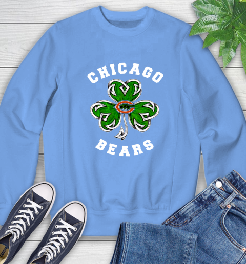 NFL Chicago Bears Three Leaf Clover St Patrick's Day Football Sports Sweatshirt 11