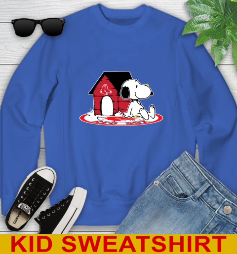 MLB Baseball Boston Red Sox Snoopy The Peanuts Movie Shirt Youth Sweatshirt 7