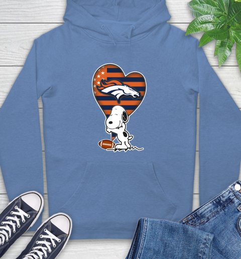 Denver Broncos NFL Football The Peanuts Movie Adorable Snoopy Hoodie 11
