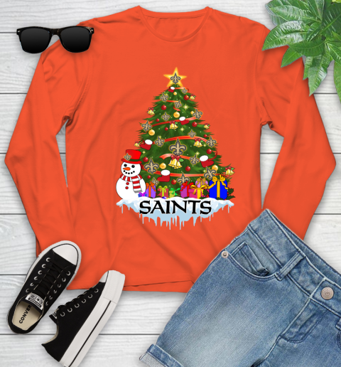 New Orleans Saints Merry Christmas NFL Football Sports Youth Long Sleeve 4