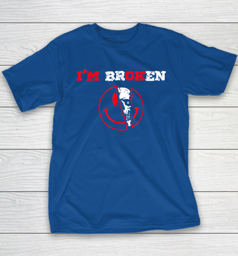 Confused Smile I'm Broken Invisible Illness I'm OK Broken Youth T-Shirt 6