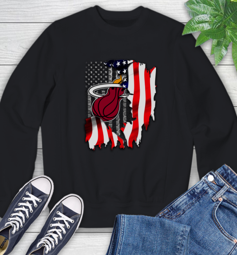 Miami Heat NBA Basketball American Flag Sweatshirt