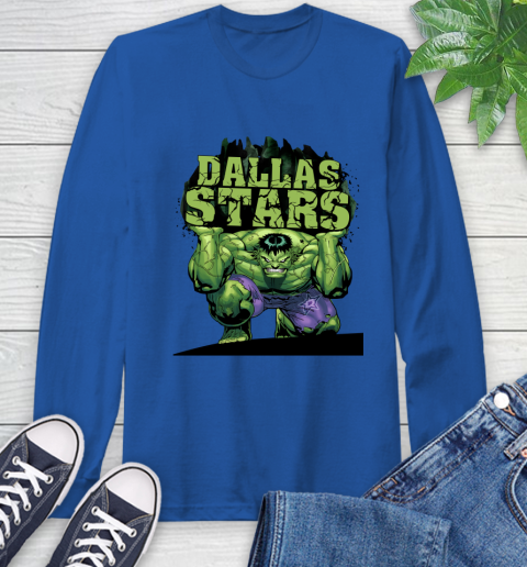 Dallas Stars NHL Hockey Incredible Hulk Marvel Avengers Sports Long Sleeve T-Shirt 9