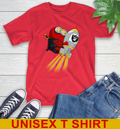 NFL Football Oakland Raiders Deadpool Minion Marvel Shirt T-Shirt 12