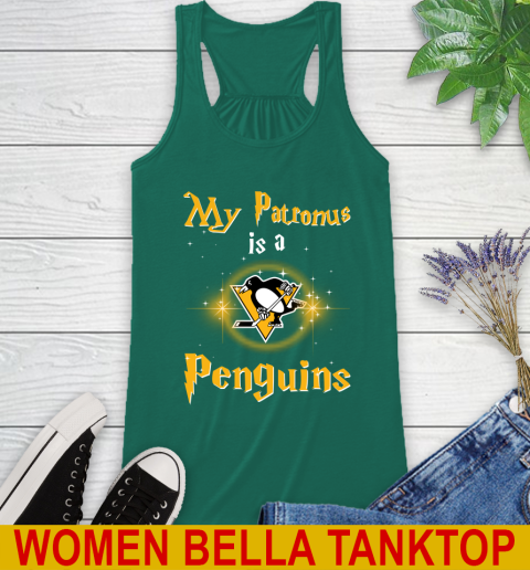 NHL Hockey Harry Potter My Patronus Is A Pittsburgh Penguins Racerback Tank 5