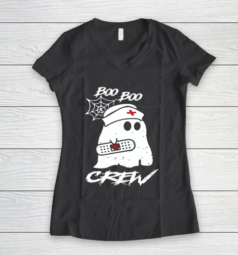 Boo Boo Crew Nurse Ghost Funny Halloween Costume Gift Long Sleeve T Shirt.D2SMT7UJCV Women's V-Neck T-Shirt 6
