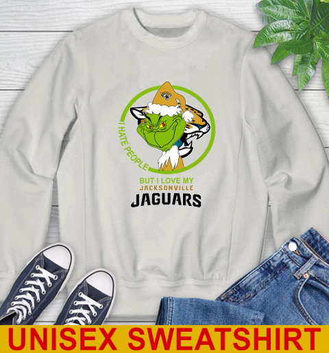 Jacksonville Jaguars NFL Christmas Grinch I Hate People But I Love My Favorite Football Team Sweatshirt 12