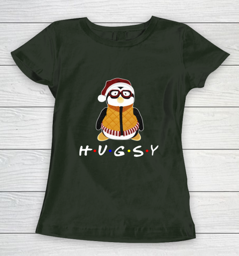 Funny Tee Hugsy Penguin For Friends Christmas Unagi Lobster Women's T-Shirt 4