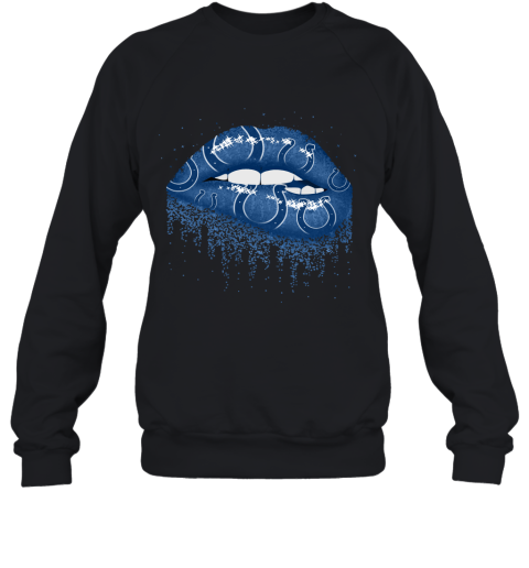 Biting Glossy Lips Sexy Indianapolis Colts NFL Football Sweatshirt