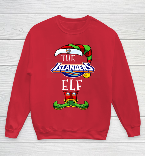 New York Islanders Christmas ELF Funny NHL Youth Sweatshirt 7