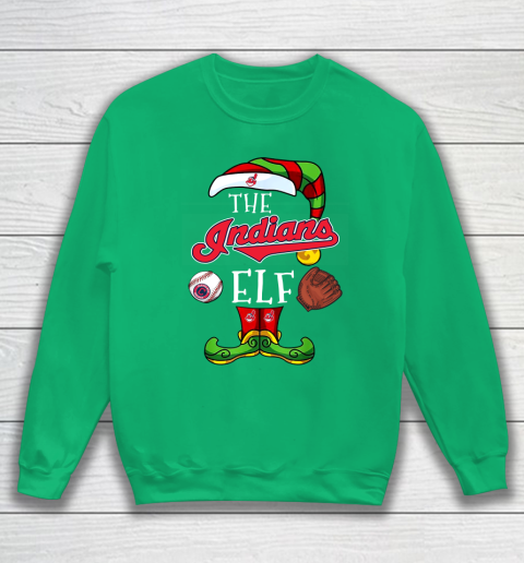Cleveland Indians Christmas ELF Funny MLB Sweatshirt 5