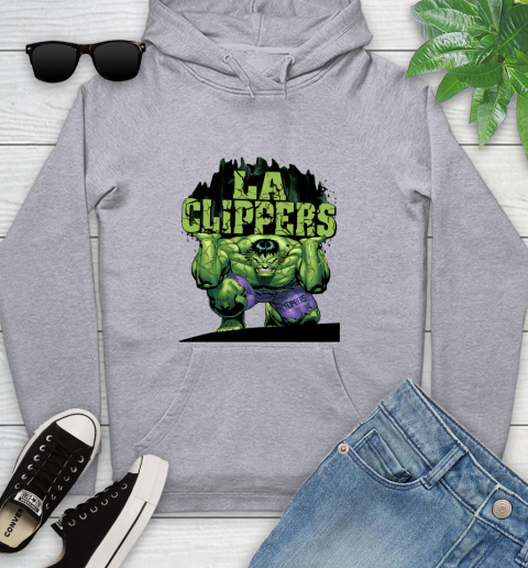 LA Clippers NBA Basketball Incredible Hulk Marvel Avengers Sports Youth Hoodie 6