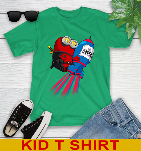 NBA Basketball LA Clippers Deadpool Minion Marvel Shirt Youth T-Shirt 7