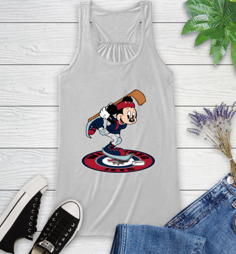 NHL Hockey Winnipeg Jets Cheerful Mickey Disney Shirt Racerback Tank 2