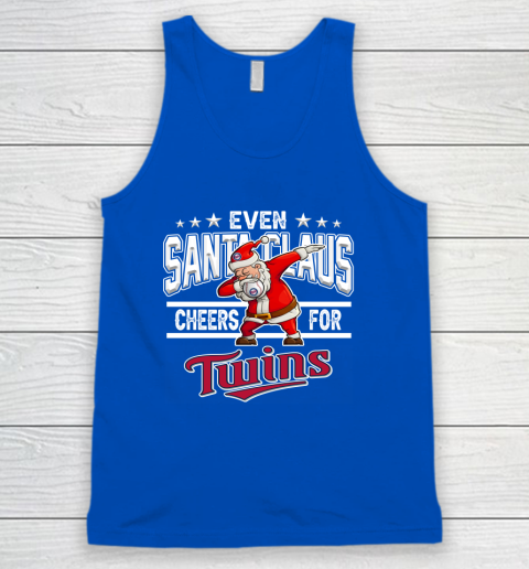 Minnesota Twins Even Santa Claus Cheers For Christmas MLB Tank Top 4