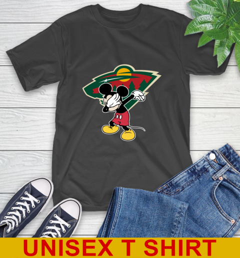 Minnesota Wild NHL Hockey Dabbing Mickey Disney Sports T-Shirt 2