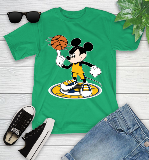 NBA Basketball Indiana Pacers Cheerful Mickey Disney Shirt Youth T-Shirt 6