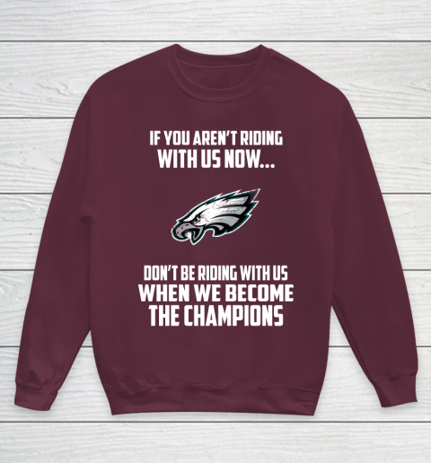 NFL Philadelphia Eagles Football We Become The Champions Youth Sweatshirt 4