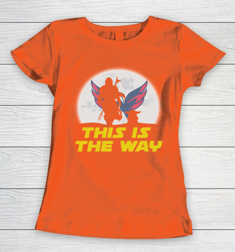 Washington Capitals NHL Ice Hockey Star Wars Yoda And Mandalorian This Is The Way Women's T-Shirt 3