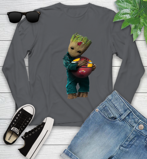 NBA Groot Guardians Of The Galaxy Basketball Sports Miami Heat Youth Long Sleeve 8
