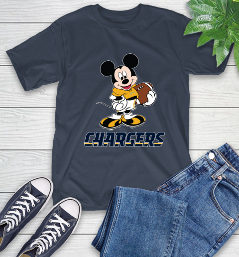 NFL Football Los Angeles Chargers Cheerful Mickey Mouse Shirt T-Shirt - Image 5