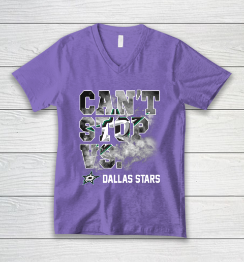 NHL Dallas Stars Hockey Can't Stop Vs V-Neck T-Shirt 8