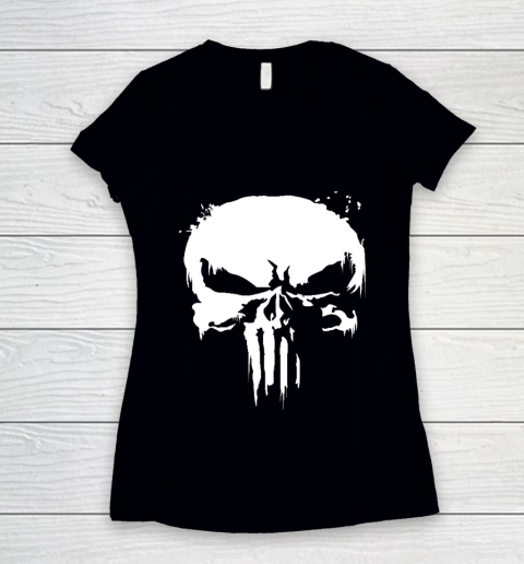 The Punisher Jon Bernthal Frank Castle Punisher Black Essential Women's V-Neck T-Shirt