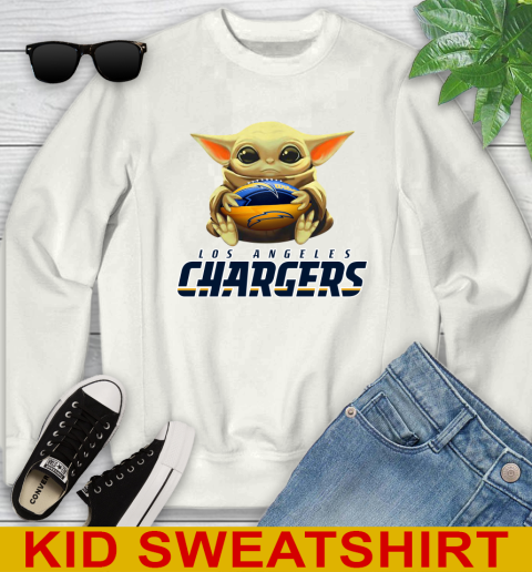 NFL Football Los Angeles Chargers Baby Yoda Star Wars Shirt Youth Sweatshirt