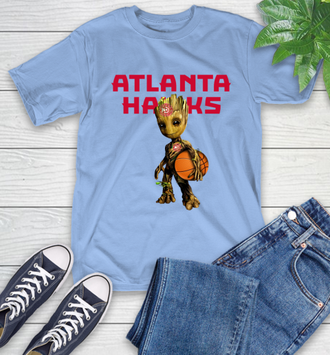 Atlanta Hawks NBA Basketball Groot Marvel Guardians Of The Galaxy T-Shirt 11