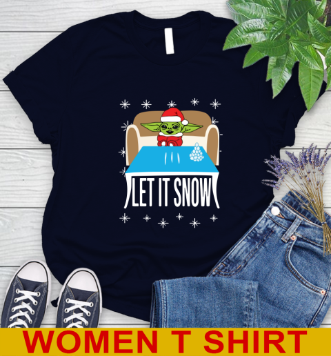 Christmas Baby Yoda And Cocaine Let It Snow Star Wars Shirts 86