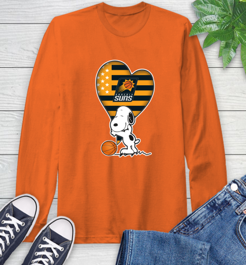 Phoenix Suns NBA Basketball The Peanuts Movie Adorable Snoopy Long Sleeve T-Shirt 5