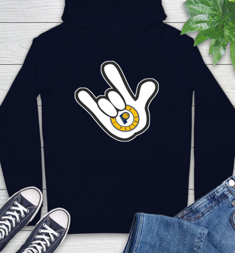 Indiana Pacers NBA Basketball Mickey Rock Hand Disney Hoodie 4