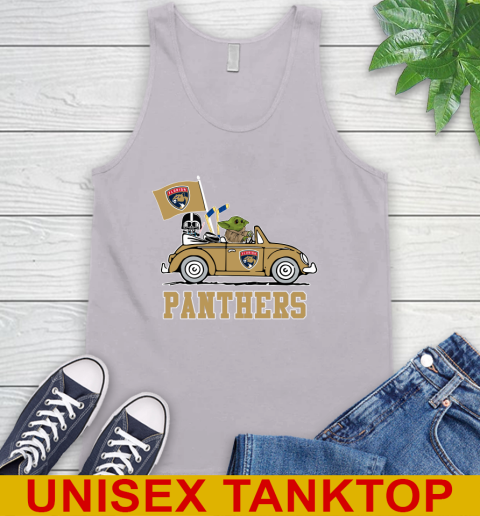 NHL Hockey Florida Panthers Darth Vader Baby Yoda Driving Star Wars Shirt Tank Top 4
