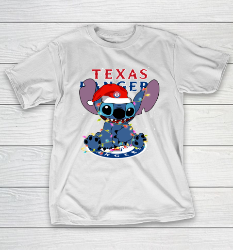 Texas Rangers MLB noel stitch Baseball Christmas T-Shirt