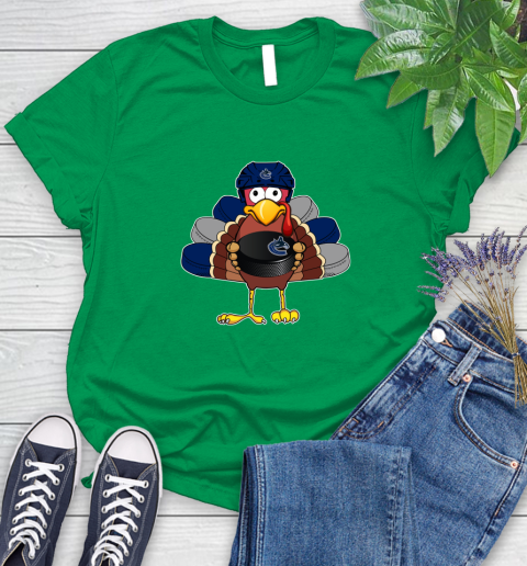 Vancouver Canucks Turkey Thanksgiving Day Women's T-Shirt 6