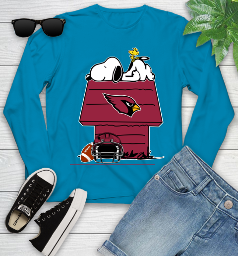 Arizona Cardinals NFL Football Snoopy Woodstock The Peanuts Movie Youth Long Sleeve 7