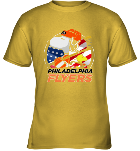 l5lt philadelphia flyers snoopy and woodstock nhl youth t shirt 26 front daisy