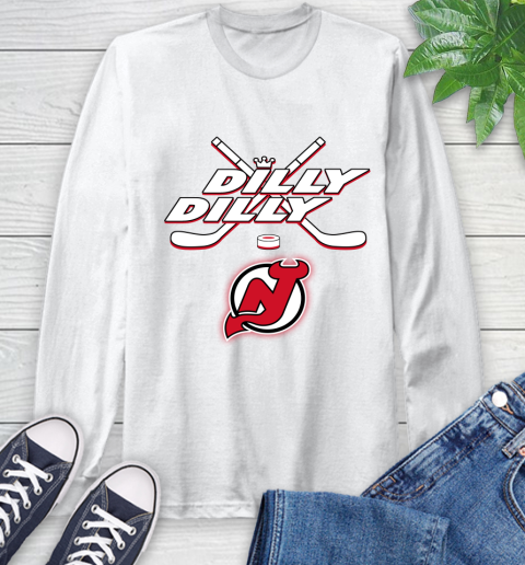 NHL New Jersey Devils Dilly Dilly Hockey Sports Long Sleeve T-Shirt