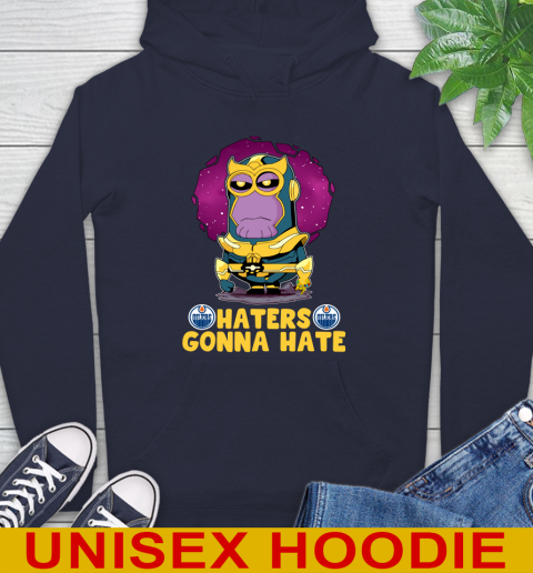 NHL Hockey Edmonton Oilers Haters Gonna Hate Thanos Minion Marvel Shirt Hoodie 4