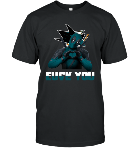 NHL San Jose Sharks Deadpool Love You Fuck You Hockey Sports