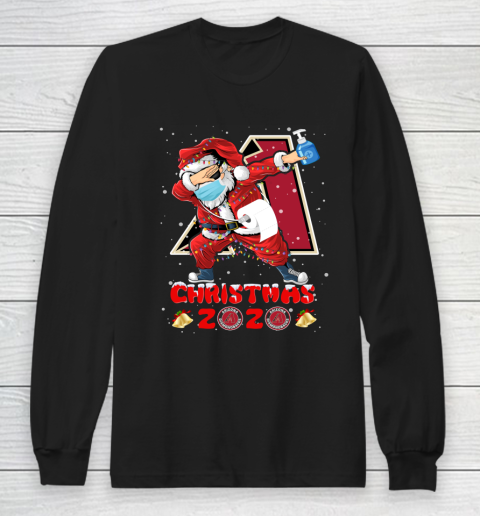 Arizona Diamondbacks Funny Santa Claus Dabbing Christmas 2020 MLB Long Sleeve T-Shirt