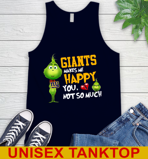 NFL New York Giants Makes Me Happy You Not So Much Grinch Football Sports Tank Top 2