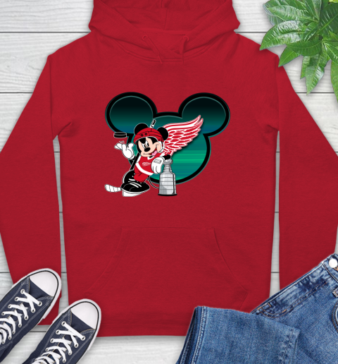 NHL Detroit Red Wings Stanley Cup Mickey Mouse Disney Hockey T Shirt Hoodie 10