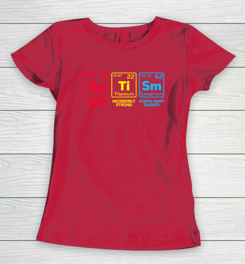 Autism Awareness Elements Periodic Table Women's T-Shirt 7