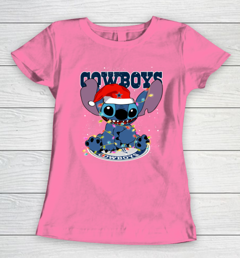 Dallas Cowboys NFL Football noel stitch Christmas Women's T-Shirt 9